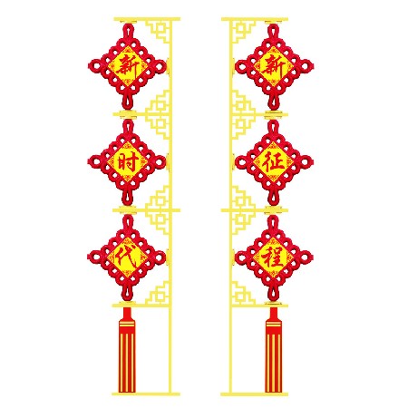 三連串中國(guó)結(jié)燈大LED節(jié)日中國(guó)結(jié)景觀燈 喜慶發(fā)光中國(guó)結(jié)掛件裝飾